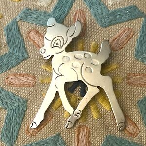 BAMBI Sterling silver brooch solid 925